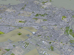 Karaj city iran 50km 3D Model