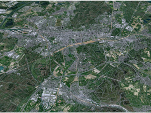 Karlsruhe city germany 40km 3D Модель
