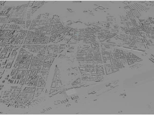 Karlsruhe city germany 40km 3D Model