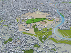 Kathmandu city nepal 40km 3D Model