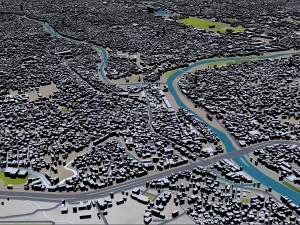 Kathmandu city nepal 40km 3D Model