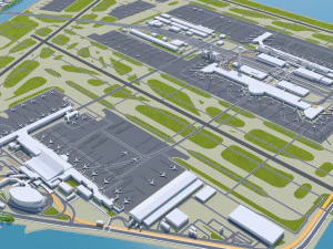 日本川崎市 50公里 3D 模型