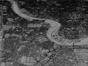 日本川崎市 50公里 3D 模型