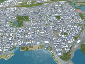 Kazan city russia 70km 3D Model