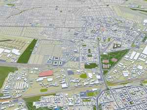 Kazan city russia 70km 3D Model