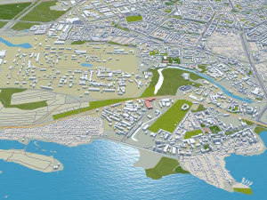Kazan city russia 70km 3D Model