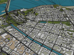 Kazan city russia 70km 3D Model