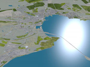 Kerch city crimea 80km 3D Model