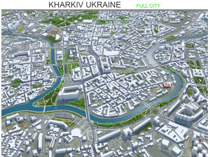 Kharkiv city ukraine 60 km 3D Model