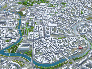Kharkiv city ukraine 60 km 3D Model
