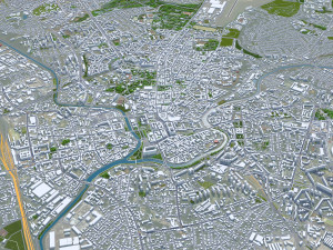 Kharkiv city ukraine 60 km 3D Model