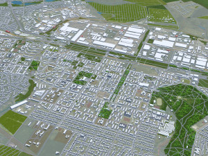 Kharkiv city ukraine 60 km 3D Model