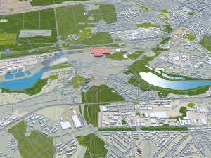 Kharkiv city ukraine 60 km 3D Model