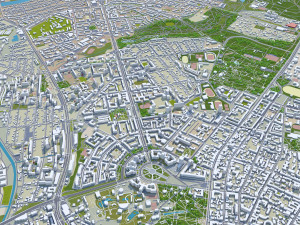 Kharkiv city ukraine 60 km 3D Model