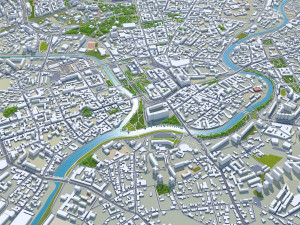 Kharkiv city ukraine 60 km 3D Model