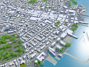 Kingston city canada 50km 3D Model