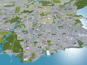 Kingston city canada 50km 3D Model