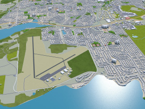 Kingston city canada 50km 3Dモデル