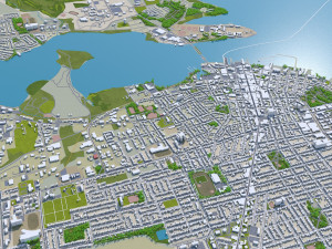 Kingston city canada 50km 3Dモデル