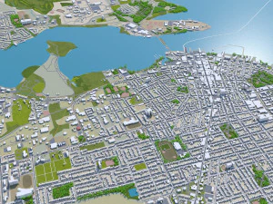 Kingston city canada 50km 3D Model