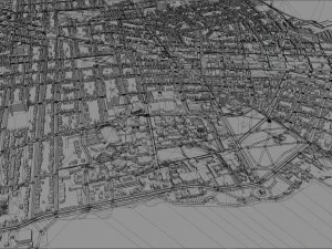 Kingston city canada 50km 3D Model