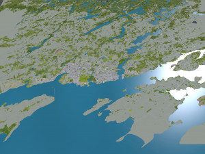 Kingston city canada 50km 3Dモデル
