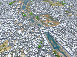 Ville de Kirkouk en Irak &agrave; 50 km Modèle 3D