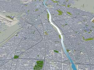 Kirkuk city iraq 50km Modelo 3D