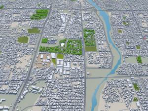 Kirkuk city iraq 50km Modelo 3D