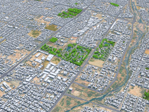 Kirkuk city iraq 50km Modelo 3D
