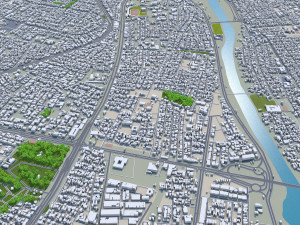 Kirkuk city iraq 50km Modelo 3D