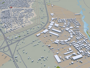 Kirkuk city iraq 50km Modelo 3D