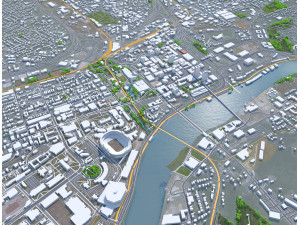 Knoxville city tennessee 100 km 3D 模型