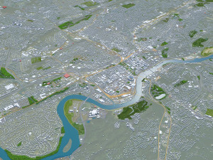 Knoxville city tennessee 100 km 3D 模型