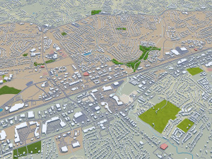 Knoxville city tennessee 100 km 3D 模型