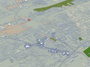 Knoxville city tennessee 100 km 3D 模型