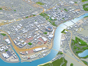 Knoxville city tennessee 100 km 3D 模型