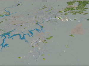 Knoxville city tennessee 100 km 3D 模型