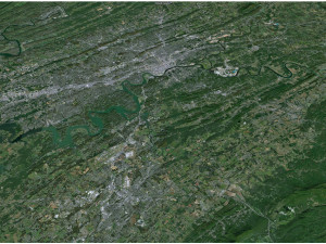 Knoxville city tennessee 100 km 3D 模型