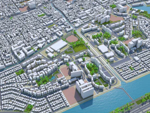Kobe city japan 80km 3D Model