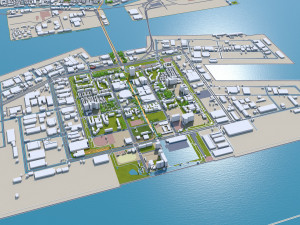 Kobe city japan 80km 3D-Modell
