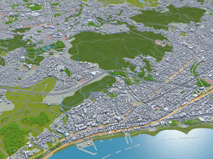 Kobe city japan 80km 3D-Modell