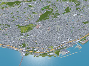 Kobe city japan 80km 3D-Modell