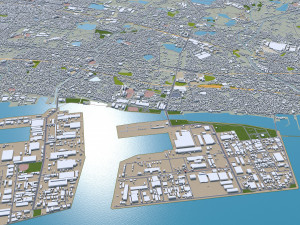 Kobe city japan 80km 3D-Modell