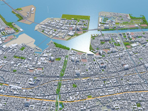 Kobe city japan 80km 3D-Modell