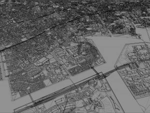 Kobe city japan 80km 3D Model