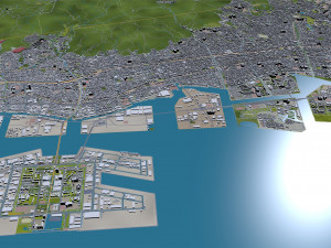 Kobe city japan 80km 3D-Modell