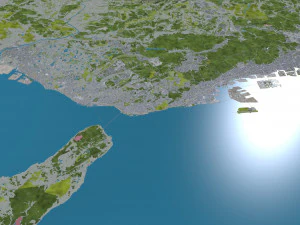 Kobe city japan 80km 3D Model