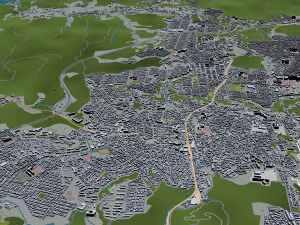 Kobe city japan 80km 3D Model
