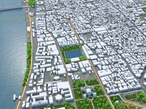 Kolkata city india 100km 3Dモデル